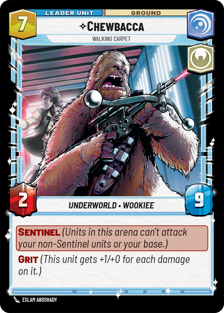 Chewbacca - Walking Carpet (SOR) Common Star Wars Unlimited Fantasy Flight Games