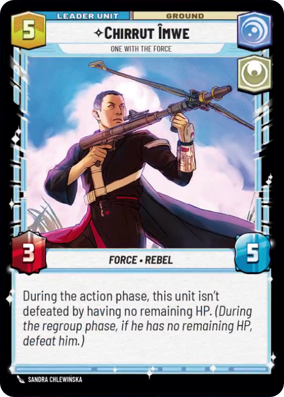 Chirrut Imwe - One With the Force (SOR) Rare Star Wars Unlimited Fantasy Flight Games