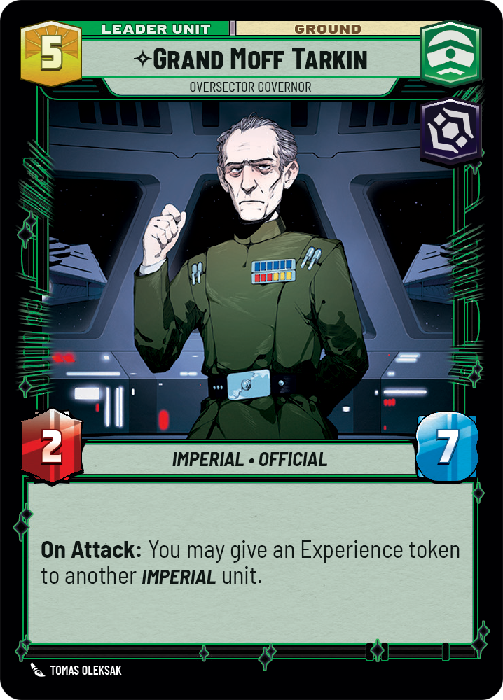 Grand Moff Tarkin - Oversector Governor (SOR) Common Star Wars Unlimited Fantasy Flight Games