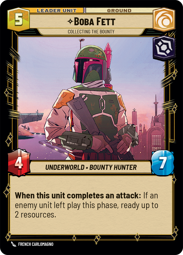 Boba Fett - Collecting the Bounty (SOR) Common Star Wars Unlimited Fantasy Flight Games