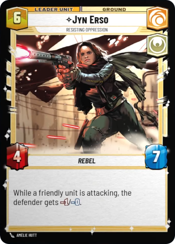 Jyn Erso - Resisting Oppression (SOR) Common Star Wars Unlimited Fantasy Flight Games