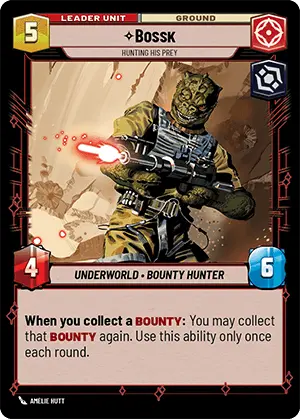 Bossk - Hunting His Prey (SHD) Common Star Wars Unlimited Fantasy Flight Games