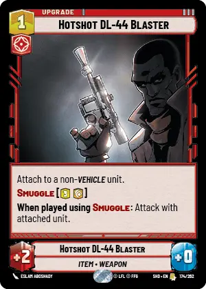 Hotshot DL-44 Blaster (SHD) Rare Star Wars Unlimited Fantasy Flight Games