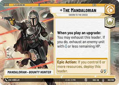 The Mandalorian - Sworn to the Creed (SHD) Starter Star Wars Unlimited Fantasy Flight Games Promo Foil