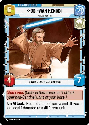 Obi-Wan Kenobi - Patient Mentor (TWI) Common Star Wars Unlimited Fantasy Flight Games