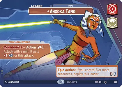 Ahsoka Tano - Snips (TWI) Starter Star Wars Unlimited Fantasy Flight Games Showcase Foil