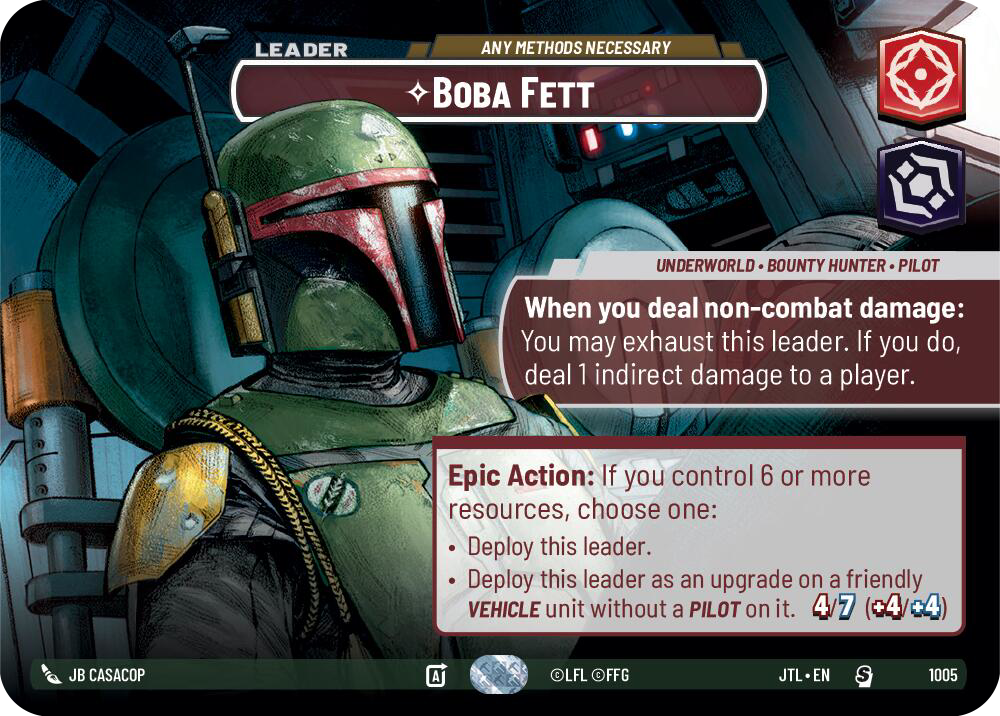 Boba Fett - Any Methods Necessary (JTL) Starter Fantasy Flight Games Showcase Foil