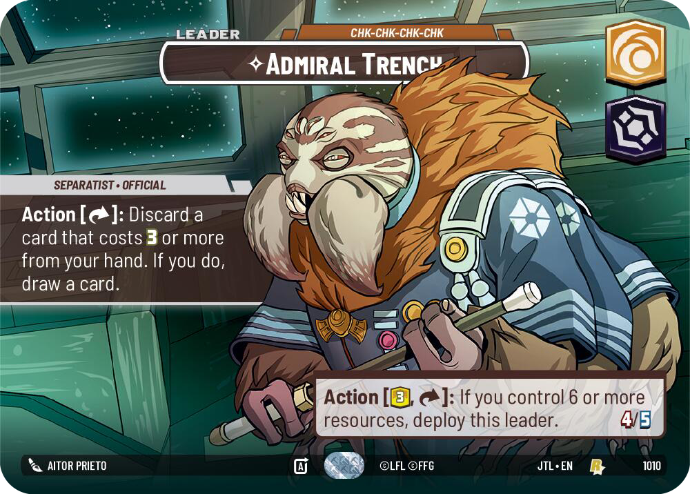 Admiral Trench - chk-chk-chk-chk (JTL) Rare Fantasy Flight Games Showcase Foil