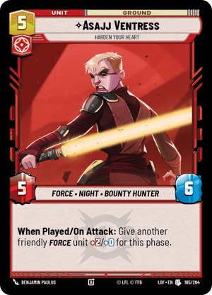 Asajj Ventress - Harden Your Heart (LOF) Uncommon Fantasy Flight Games Standard Non-Foil
