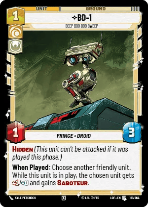 BD-1 - Beep Boo Boo Bweep (LOF) Uncommon Fantasy Flight Games Standard Non-Foil