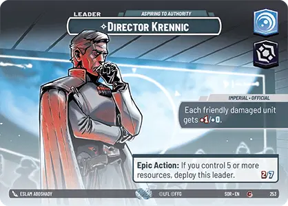 Director Krennic - Aspiring to Authority Star Wars Unlimited Fantasy Flight Games Showcase Foil