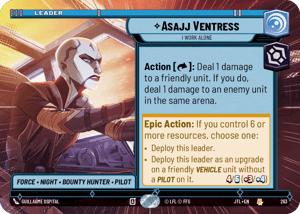 Asajj Ventress - I Work Alone (JTL) Rare Fantasy Flight Games Hyperspace Non-Foil