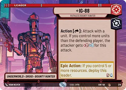 IG-88 - Ruthless Bounty Hunter (SOR) Common Star Wars Unlimited Fantasy Flight Games Hyperspace Non-Foil