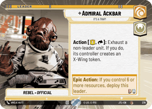 Admiral Ackbar - It's A Trap! (JTL) Common Fantasy Flight Games Hyperspace Non-Foil
