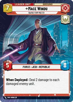 Mace Windu - Vaapad For Master (TWI) Rare Star Wars Unlimited Fantasy Flight Games