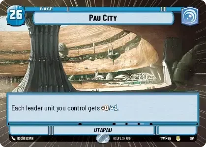 Pau City (TWI) Rare Star Wars Unlimited Fantasy Flight Games Hyperspace Non-Foil