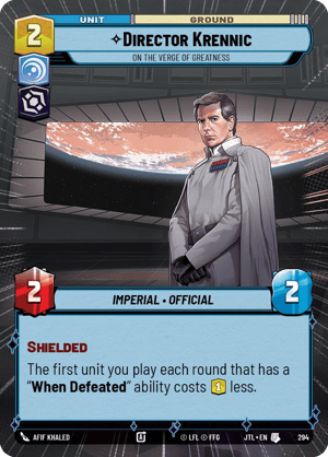 Director Krennic - On the Verge Of Greatness (JTL) Uncommon Fantasy Flight Games Hyperspace Non-Foil