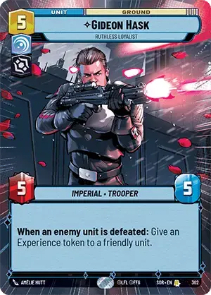 Gideon Hask - Ruthless Loyalist (SOR) Rare Star Wars Unlimited Fantasy Flight Games Hyperspace Non-Foil