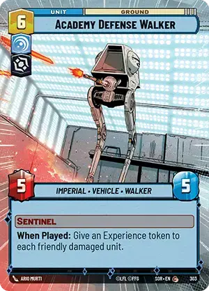 Academy Defense Walker (SOR) Common Star Wars Unlimited Fantasy Flight Games Hyperspace Non-Foil