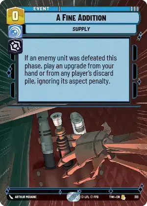 A Fine Addition (TWI) Rare Star Wars Unlimited Fantasy Flight Games Hyperspace Non-Foil