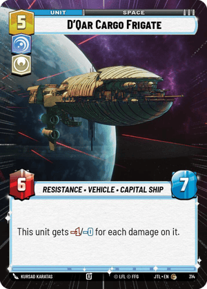 D'Qar Cargo Frigate (JTL) Common Fantasy Flight Games Hyperspace Non-Foil