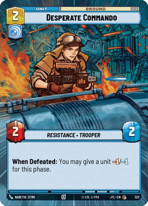 Desperate Commando (JTL) Common Fantasy Flight Games Hyperspace Non-Foil