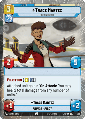 Trace Martez - Trusting Sister (JTL) Uncommon Fantasy Flight Games Hyperspace Non-Foil