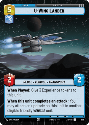 U-Wing Lander (JTL) Uncommon Fantasy Flight Games Hyperspace Non-Foil