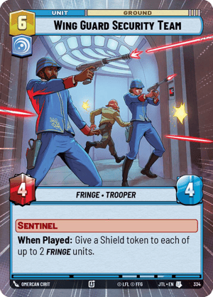 Wing Guard Security Team (JTL) Uncommon Fantasy Flight Games Hyperspace Non-Foil