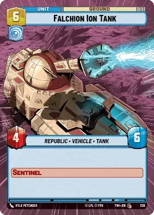 Falchion Ion Tank (TWI) Common Star Wars Unlimited Fantasy Flight Games Hyperspace Non-Foil