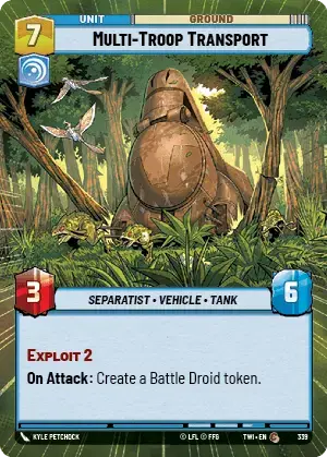 Multi-Troop Transport (TWI) Common Star Wars Unlimited Fantasy Flight Games Hyperspace Non-Foil