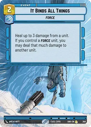 It Binds All Things (SOR) Rare Star Wars Unlimited Fantasy Flight Games Hyperspace Non-Foil