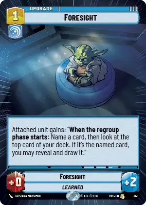 Foresight (TWI) Rare Star Wars Unlimited Fantasy Flight Games Hyperspace Non-Foil