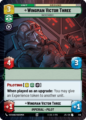 Wingman Victor Three - Backstabber (JTL) Uncommon Fantasy Flight Games Hyperspace Non-Foil
