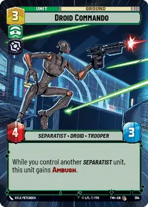 Droid Commando (TWI) Common Star Wars Unlimited Fantasy Flight Games Hyperspace Non-Foil