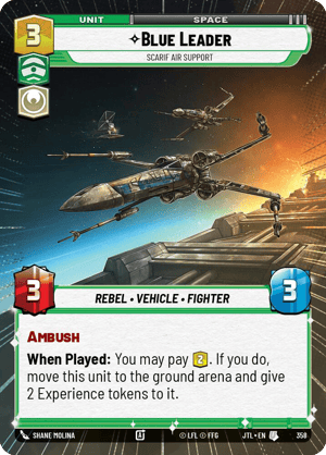 Blue Leader - Scarif Air Support (JTL) Uncommon Fantasy Flight Games Hyperspace Non-Foil