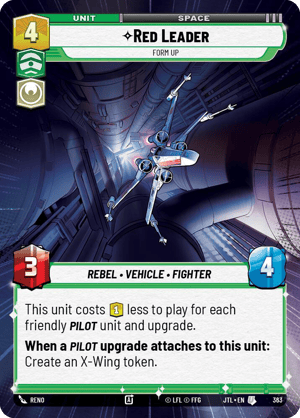 Red Leader - Form Up (JTL) Uncommon Fantasy Flight Games Hyperspace Non-Foil