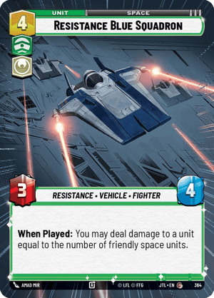 Resistance Blue Squadron (JTL) Common Fantasy Flight Games Hyperspace Non-Foil