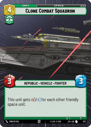 Clone Combat Squadron (JTL) Uncommon Fantasy Flight Games Hyperspace Non-Foil