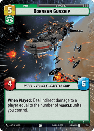 Dornean Gunship (JTL) Uncommon Fantasy Flight Games Hyperspace Non-Foil