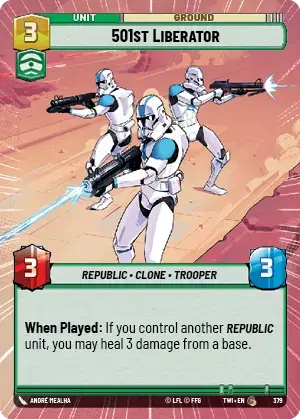 501st Liberator (TWI) Common Star Wars Unlimited Fantasy Flight Games Hyperspace Non-Foil