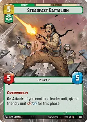 Steadfast Battalion (SOR) Common Star Wars Unlimited Fantasy Flight Games Hyperspace Non-Foil