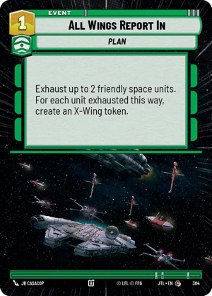 All Wings Report In (JTL) Common Fantasy Flight Games Hyperspace Non-Foil