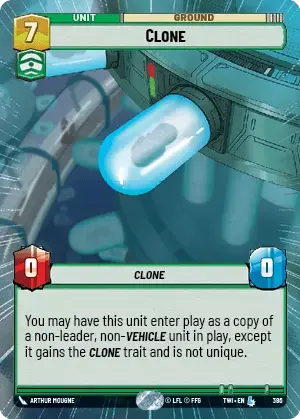 Clone (TWI) Legendary Star Wars Unlimited Fantasy Flight Games Hyperspace Non-Foil