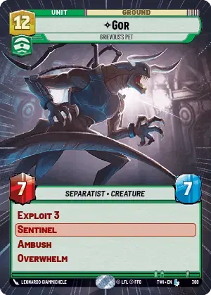 Gor - Grievous's Pet (TWI) Legendary Star Wars Unlimited Fantasy Flight Games Hyperspace Non-Foil