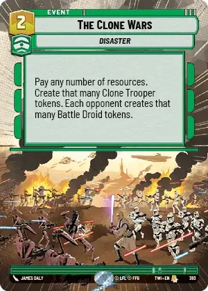 The Clone Wars (TWI) Rare Star Wars Unlimited Fantasy Flight Games Hyperspace Non-Foil