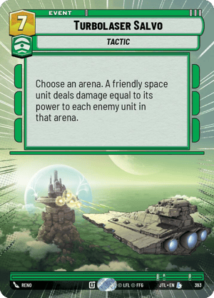 Turbolaser Salvo (JTL) Legendary Fantasy Flight Games Hyperspace Non-Foil