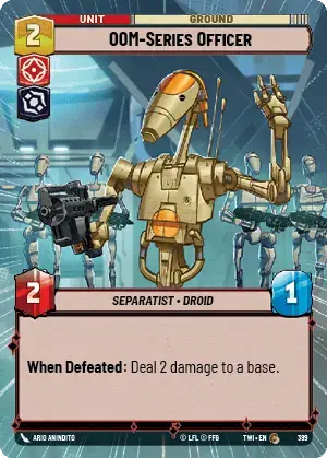 OOM-Series Officer (TWI) Common Star Wars Unlimited Fantasy Flight Games Hyperspace Non-Foil