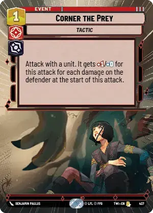 Corner the Prey (TWI) Rare Star Wars Unlimited Fantasy Flight Games Hyperspace Non-Foil