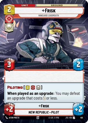 Frisk - Vanguard Loudmouth (JTL) Uncommon Fantasy Flight Games Hyperspace Non-Foil